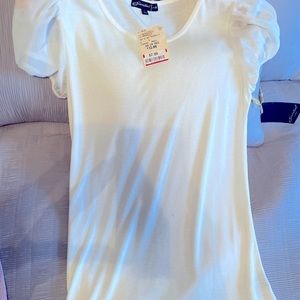 Women’s white blouse- short, puffed, sleeves